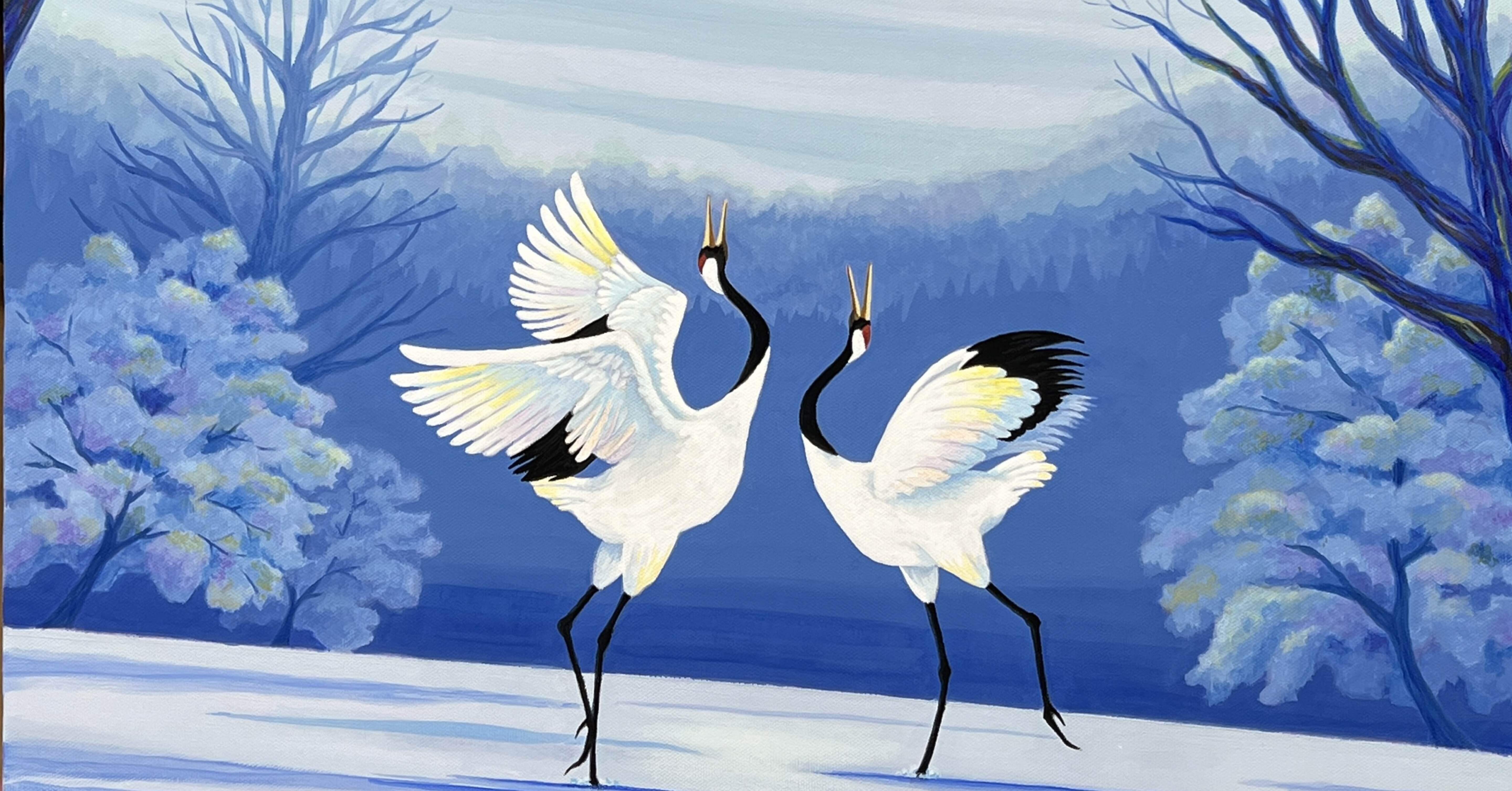 絵画　丹頂鶴 09e8c302584ec20dd3631d3e35fcb8