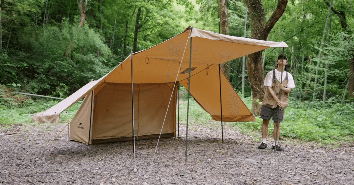 ネイチャーハイクパップテント Naturehike 軍幕 パップテント TC素材 インナーテント付き シェルター