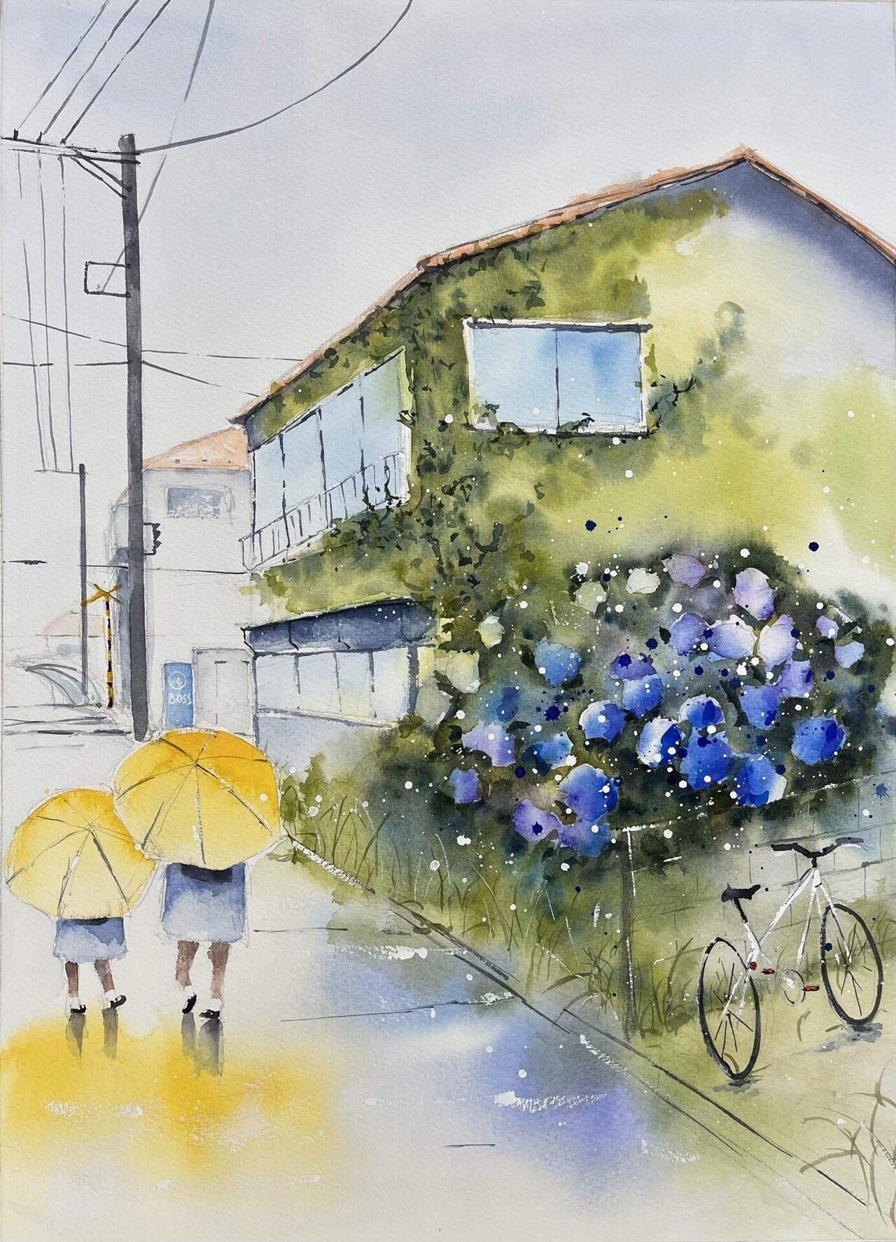 アヤメ　油彩画　F4 アヤメ油彩画F4