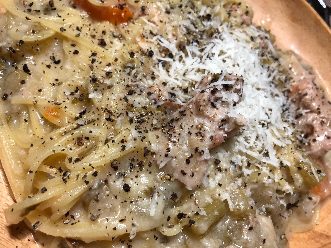 チキンクリームパスタ Tosh Note