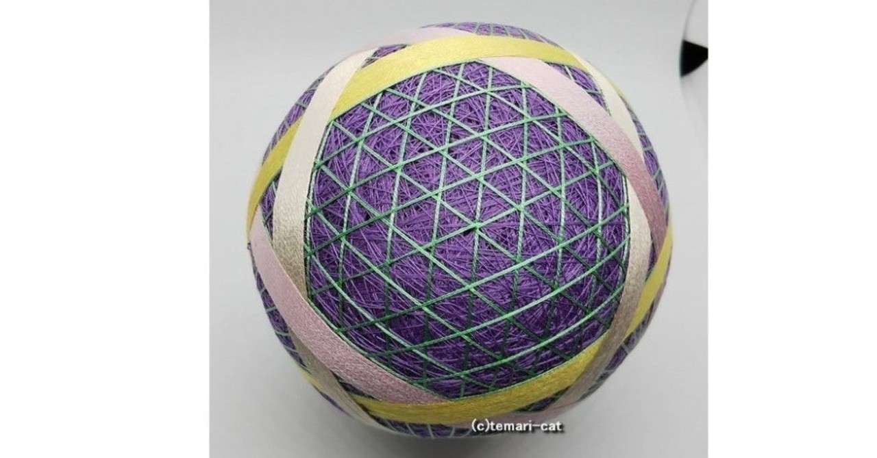 104 手まり 籠目模様 の作り方 てまり ねこ Note