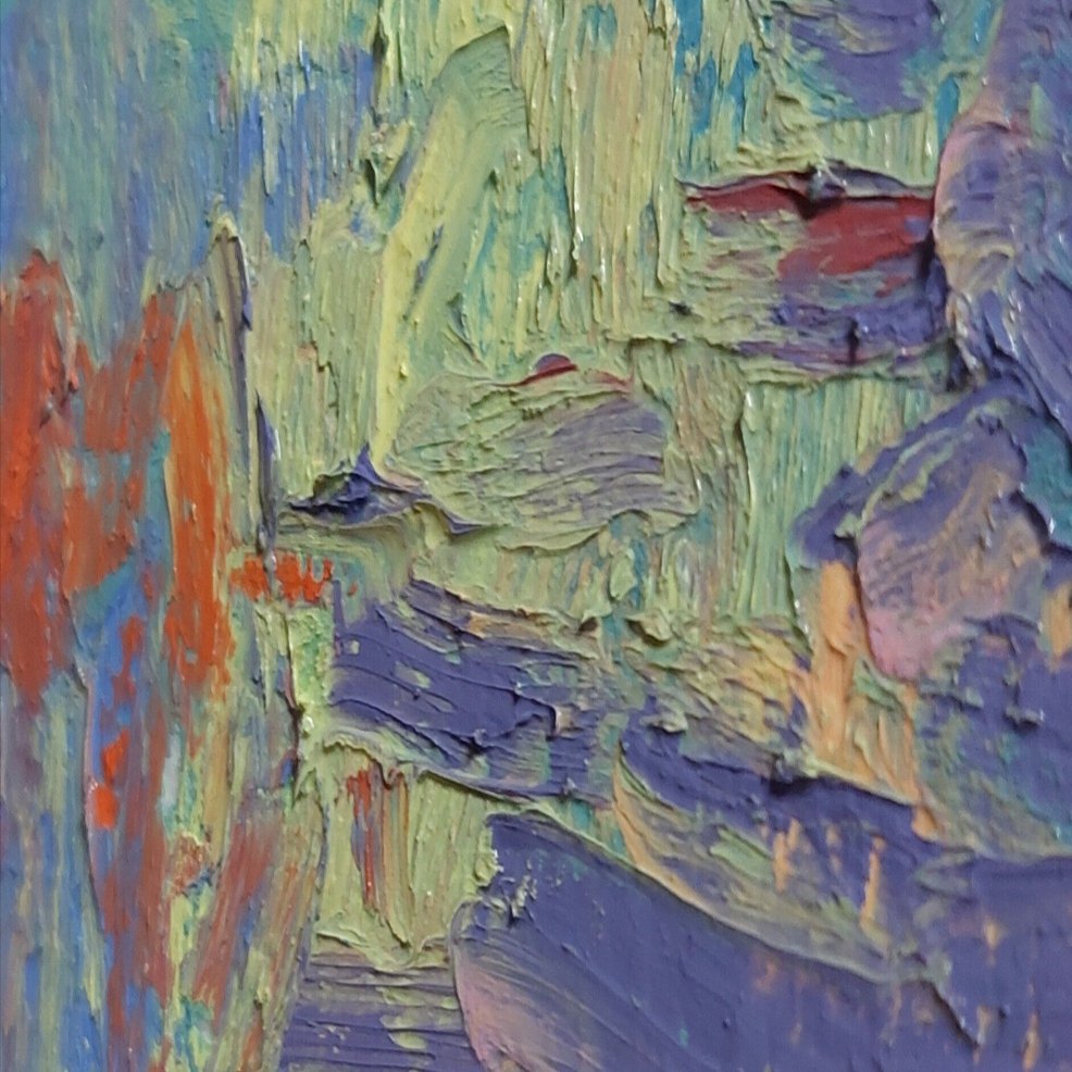 オイルパステル画（20cm）原画 6d464d1d6e7bc75435e1315c7cdbc5