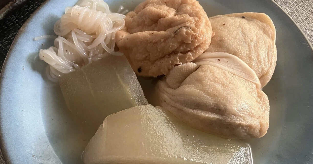 まだまだ暑いので冷やし精進おでん It's still hot, so I'll make some
