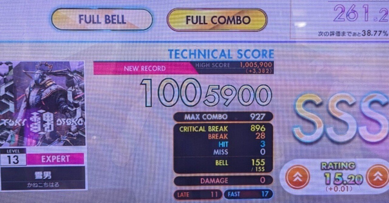 音ゲー初心者のオンゲキ日記（6か月目15.2到達）｜つーたけ