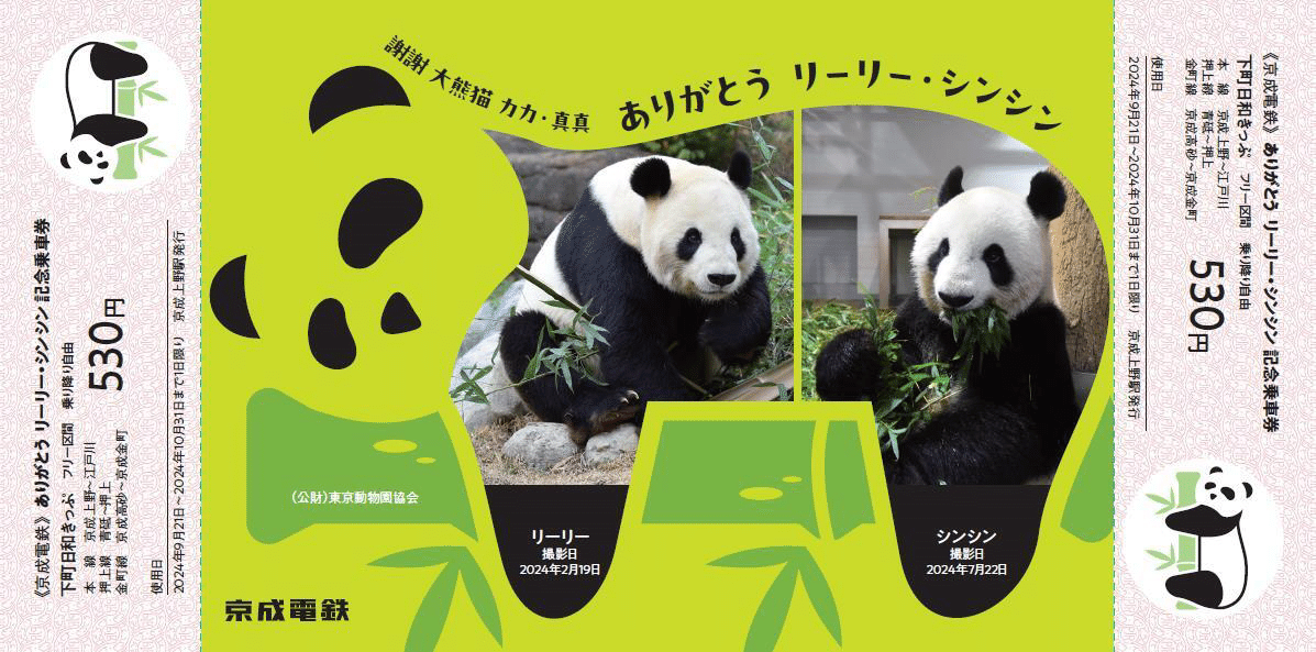 上野動物園 2011年ジャイアントパンダ来園記念 入場券】※使用