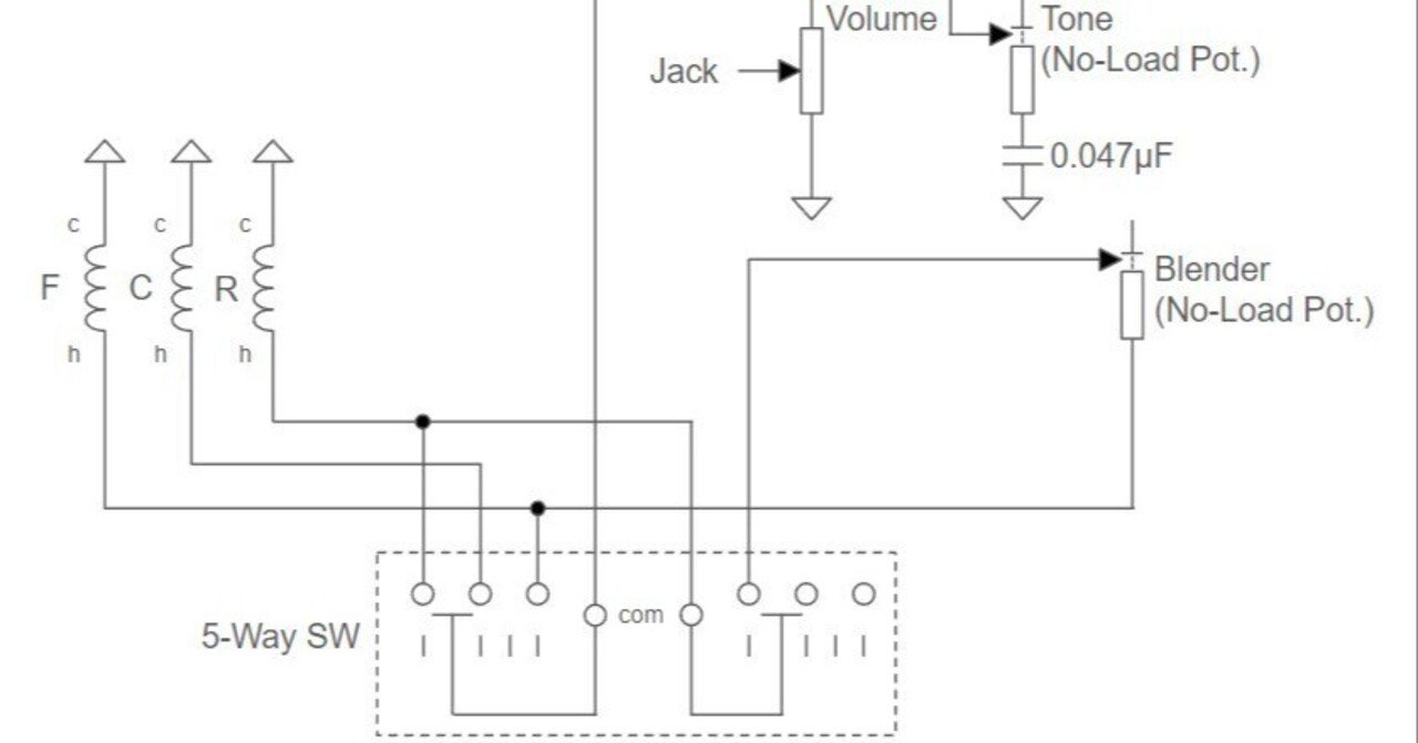 ストラトハーフブレンダー配線の改良｜紫檀弦之助