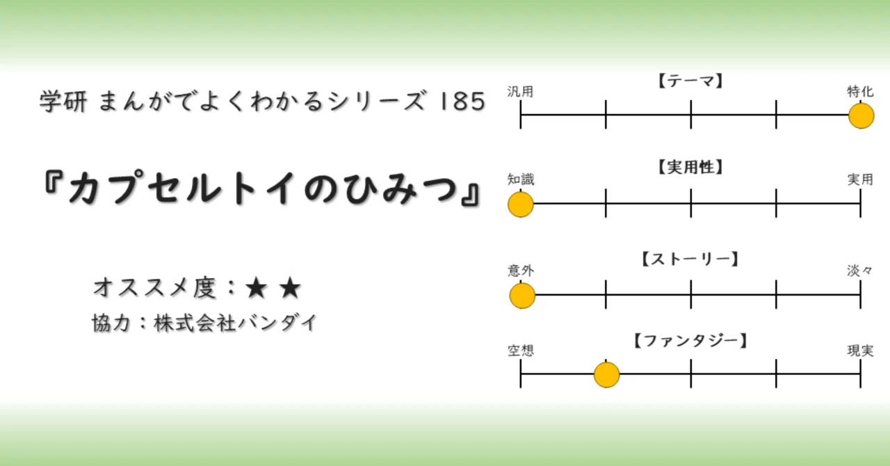 学研まんが】カプセルトイのひみつ オススメ度：(1〜5)｜あんぱんだ 