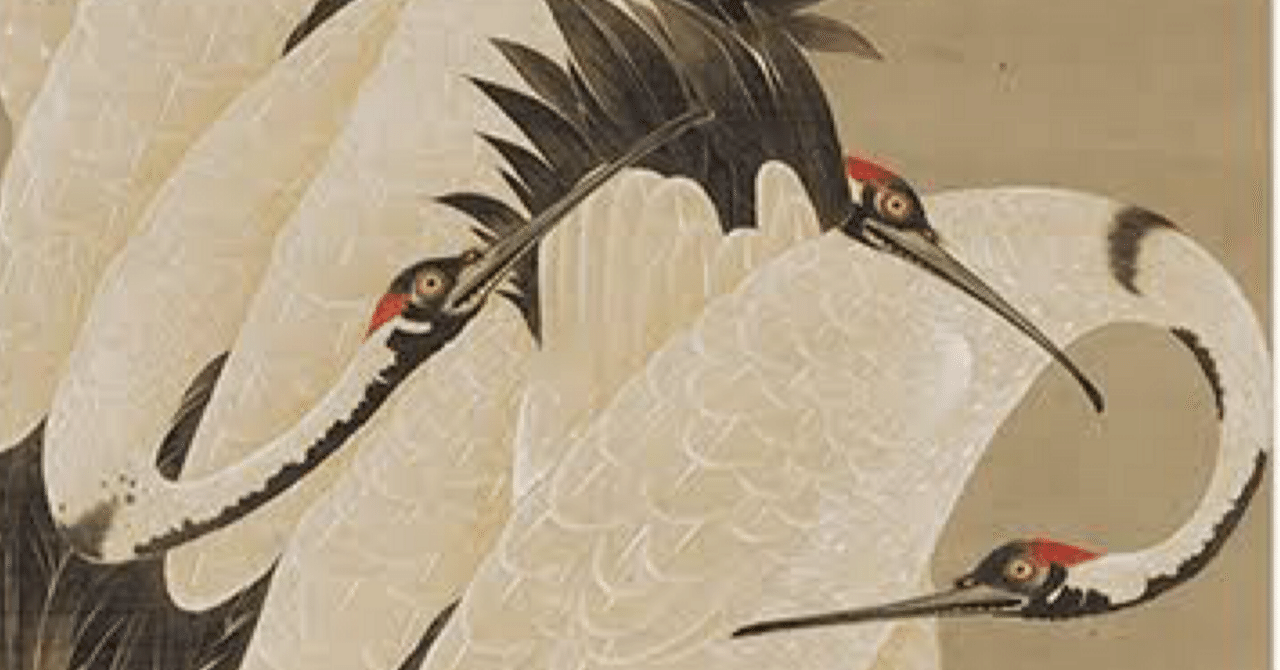 鶴を七羽描く｜木のぼり男爵