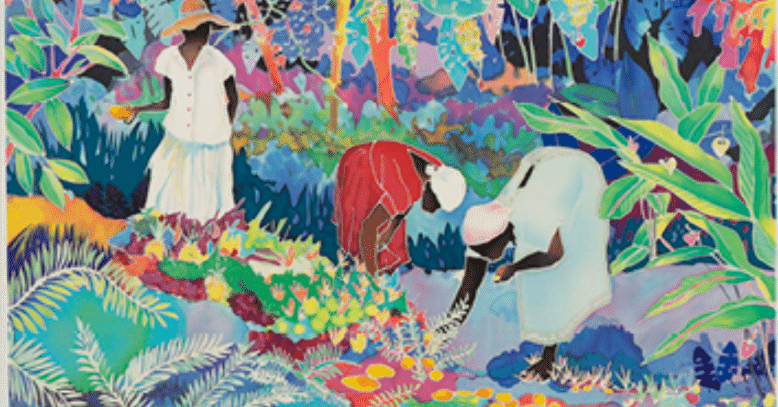 期間限定、値下げ！ ジェニファー・マークス絵画 楽天市場】ジェニファーマークス のみの市にて 水彩画4号