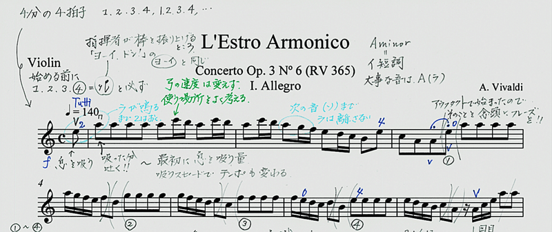 ヴィヴァルディ 協奏曲イ短調より第一楽章 中村勇太 ヴァイオリン Note ヴィヴァルディ 協奏曲イ短調より第一楽章 中村勇太 ヴァイオリン Note