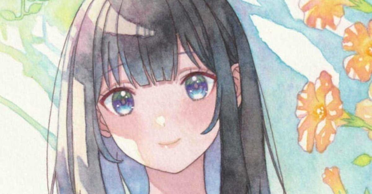 konnichiwa! イラスト 原画 アクリル画 女の子イラスト 絵画