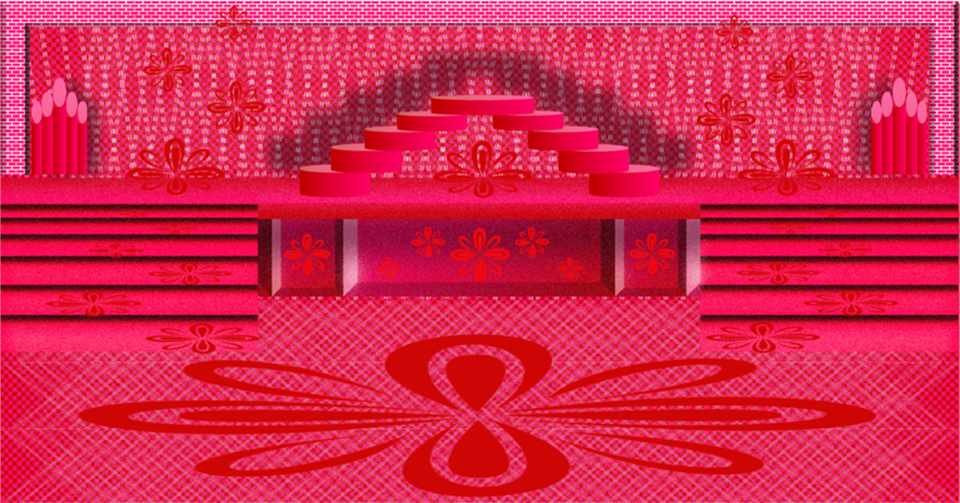 イメージクリエイションラボ 花の足跡っていうかなぜにピンクなの ヘッダー にゃむ Image Creation Labo Note