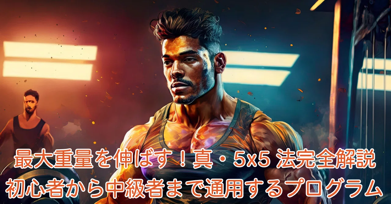 真・5x5法で最大重量を伸ばす！初心者向けではなく実は中級者向けの