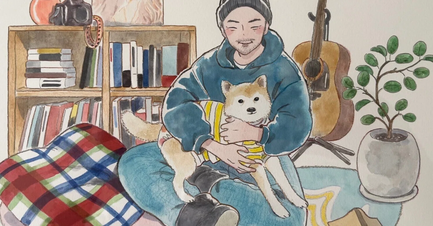 mameさんが描いてくれた、どんべえとの絆｜黒田隆憲