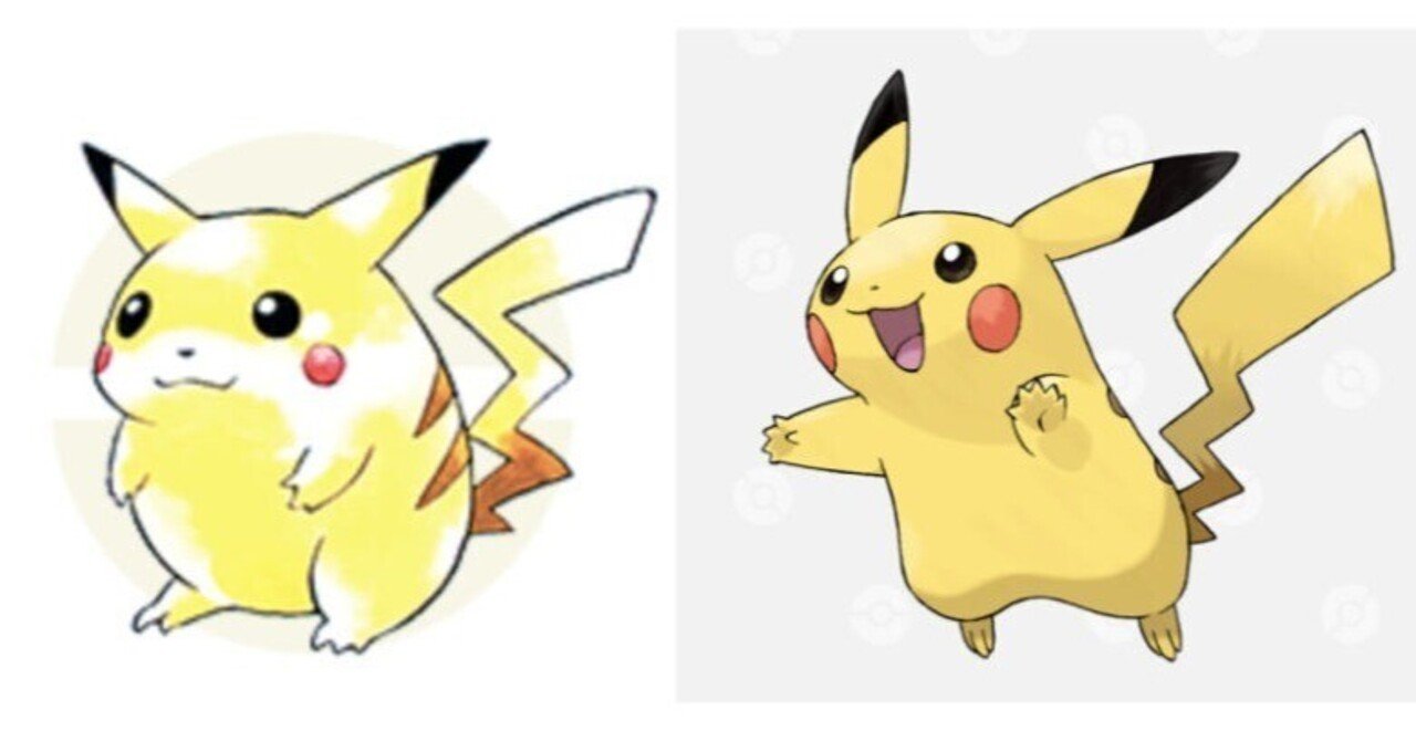 現代のピカチュウは初代からどのくらい痩せたのか画像処理で検証して