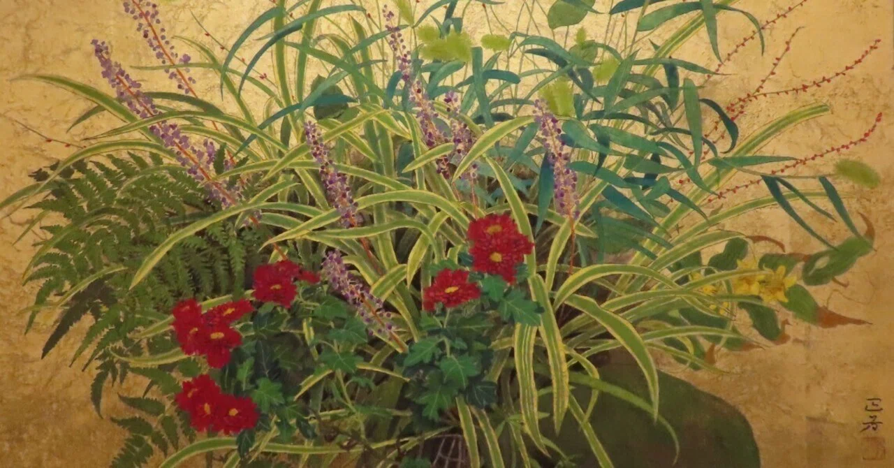 水彩画★大竹正芳作★竹林・黒アゲハ蝶★日本画 個展「大竹正芳 日本画展」｜KD