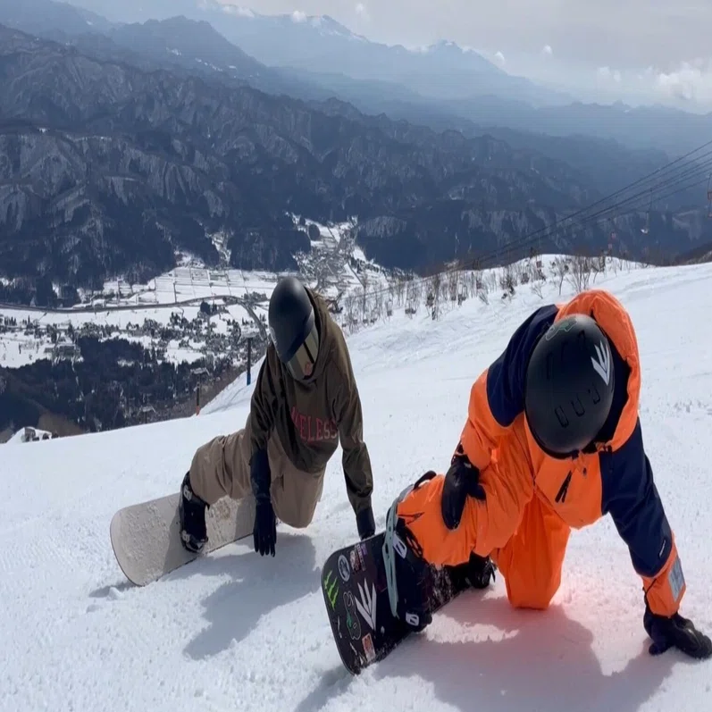 スノーボード 154cm グラトリ カービング ミラトリ　初中級向け ミラトリ雪上レッスン☆ダックスタンスカービングを極める