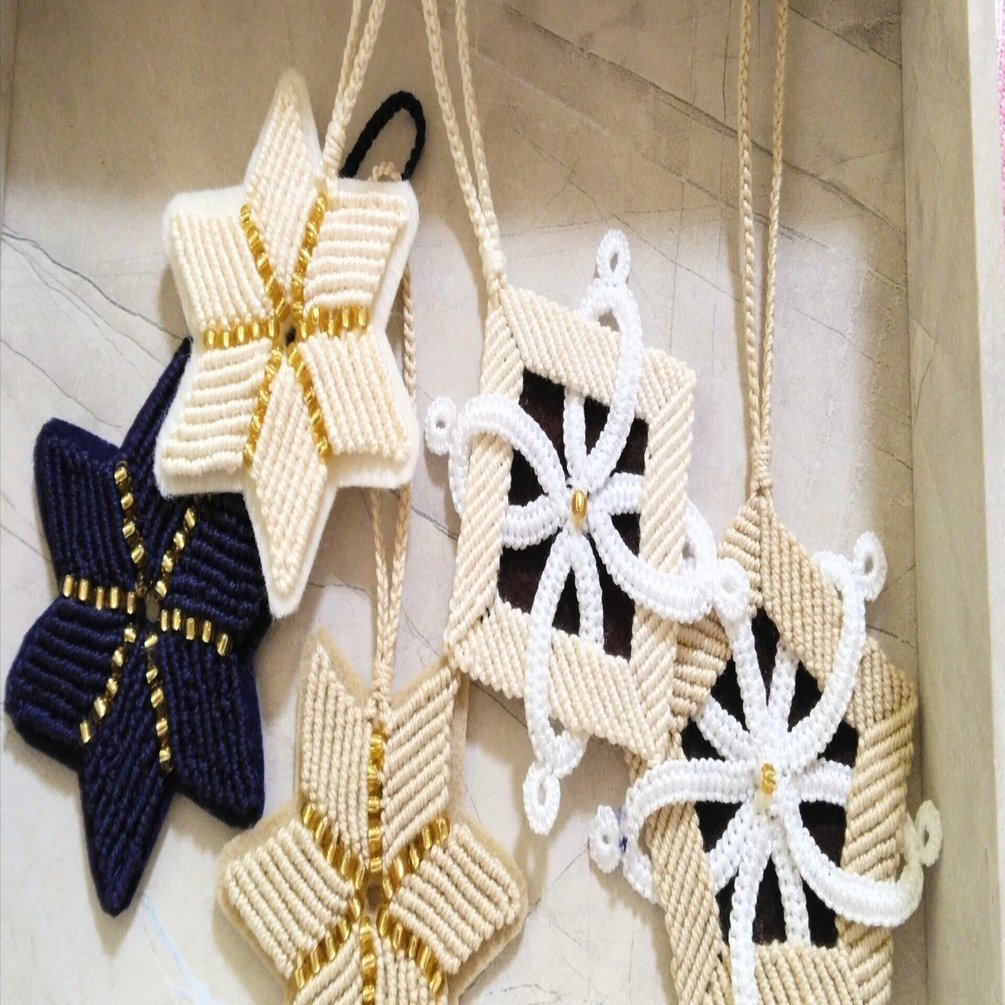 かぎ針の「くさり編み」もこうすればマクラメと好相性です｜owarimao