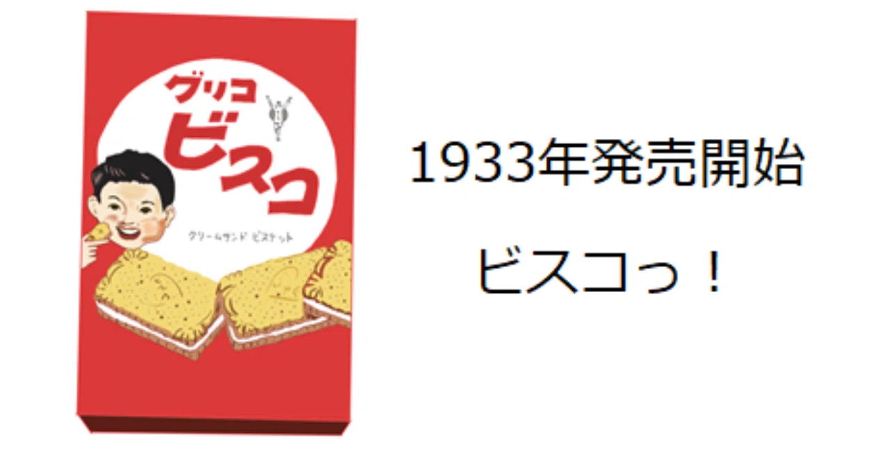 グリコ　ビスコ　パッケージ　昭和レトロ 昭和発売から引き継がれ愛される：グリコ ビスコ｜トロッコ