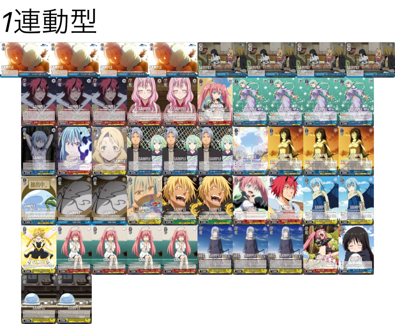 WS 転生したらスライムだった件 ヴァイスシュバルツ - 調整パーツつき