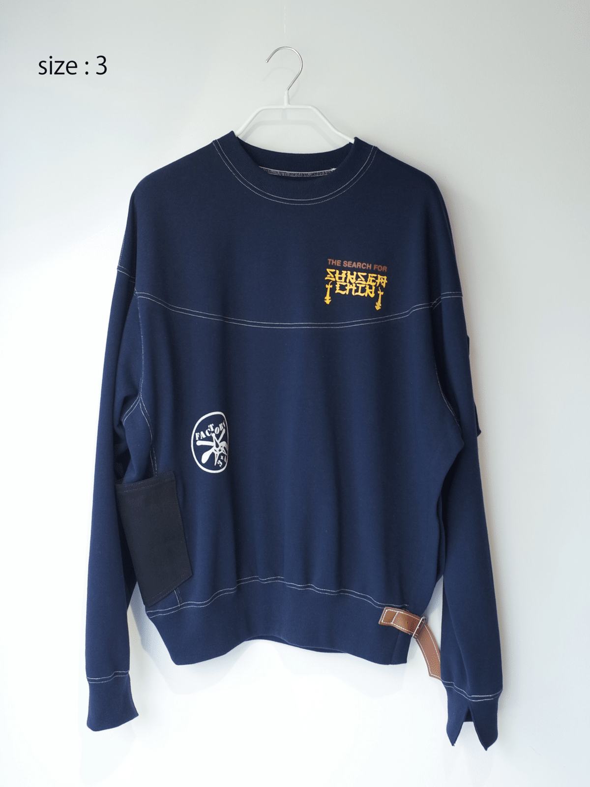 sunsea スウェット サイズ3 sunsea 29th chin sweat shirt 3 パウエル