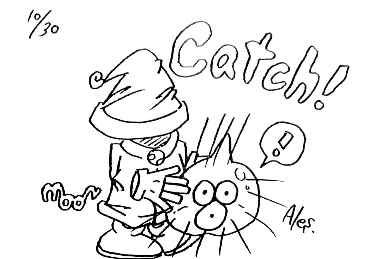 Inktober 19 その５ Catch アレス Aleswriteer Note