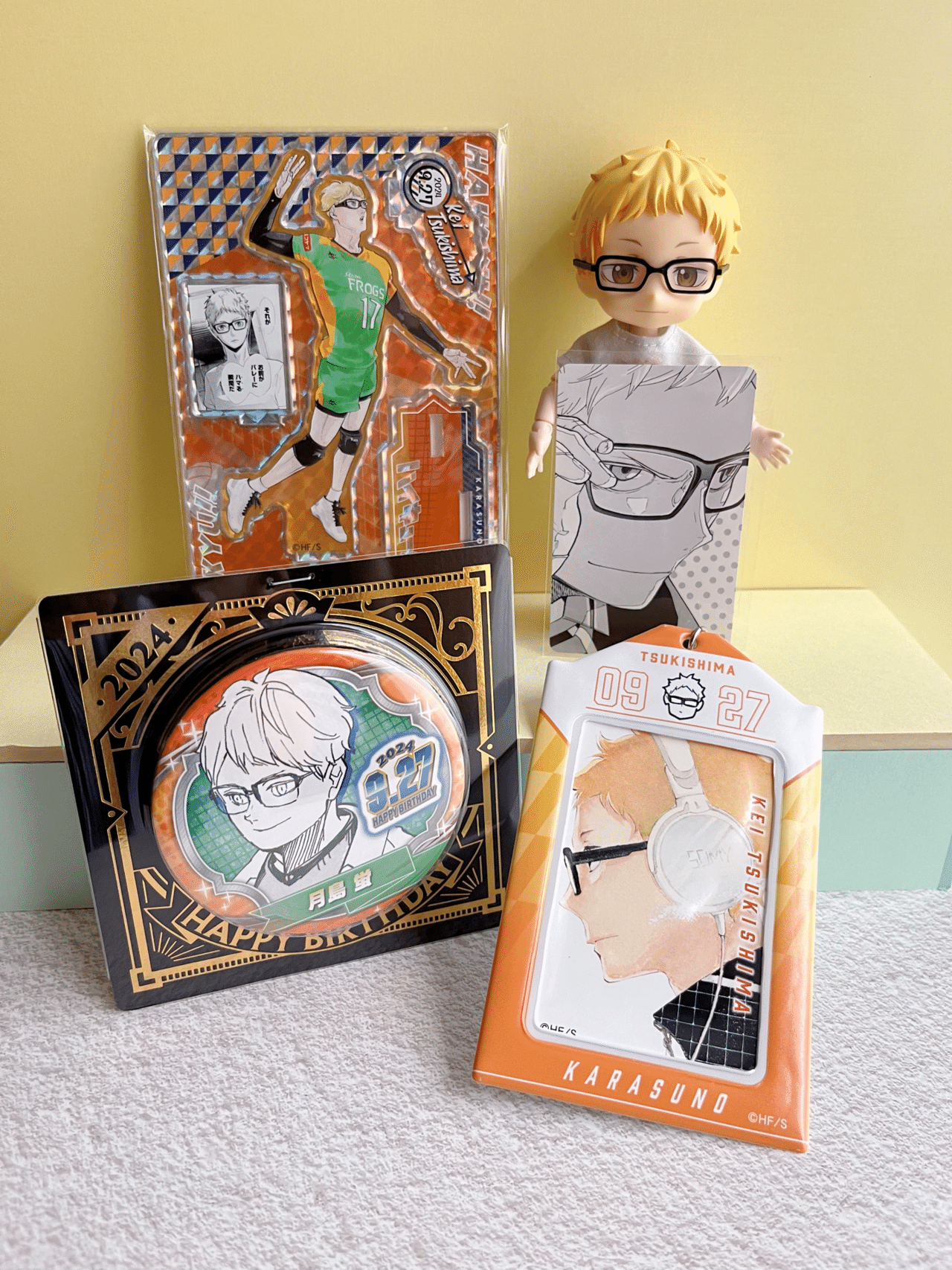 ハイキュー 月島蛍 バースデー缶バッジ 2024年 9個セット ハイキュー