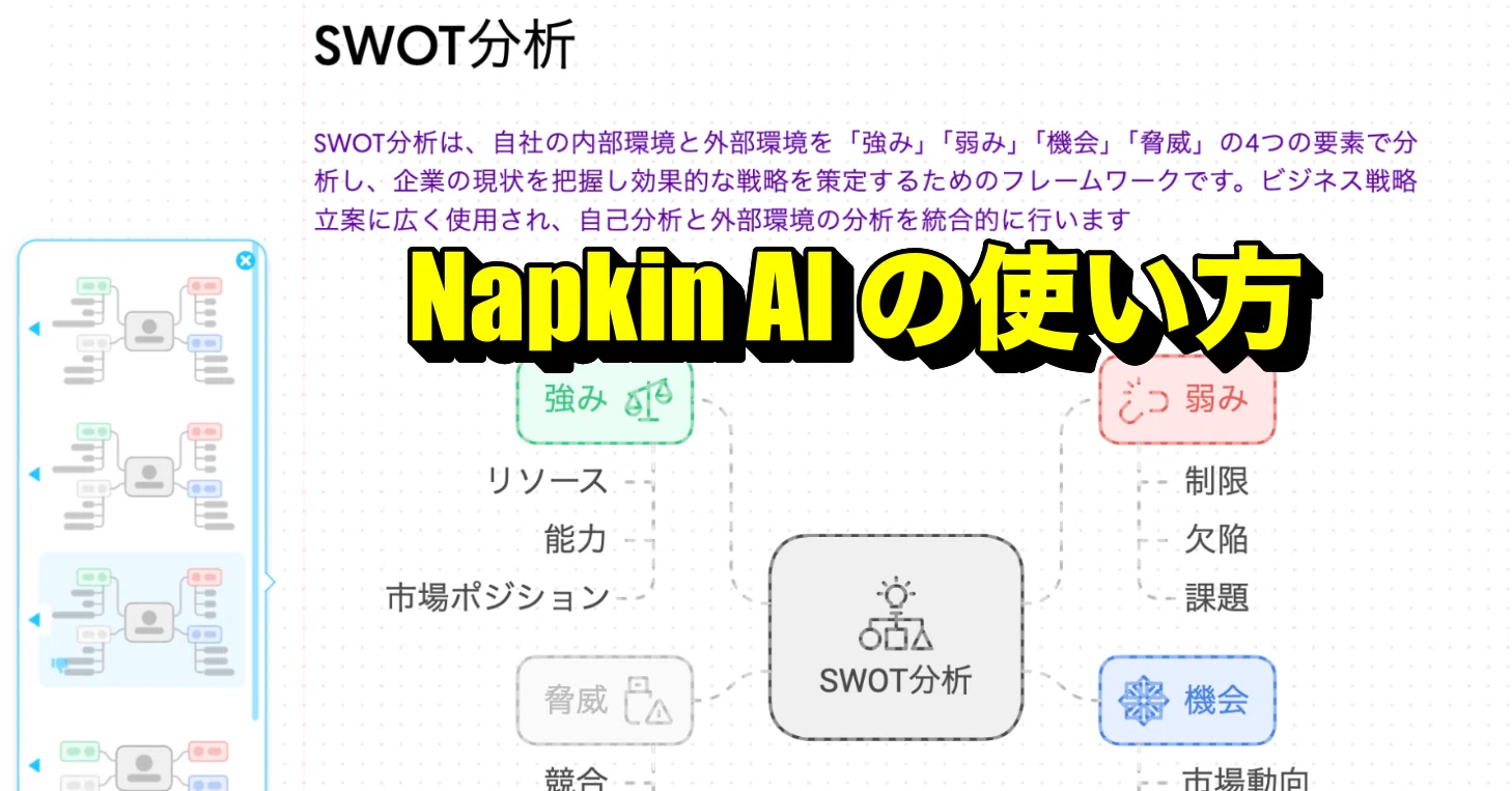 Napkin AIの使い方。たった数秒でテキストが図解になる？！資料作成に