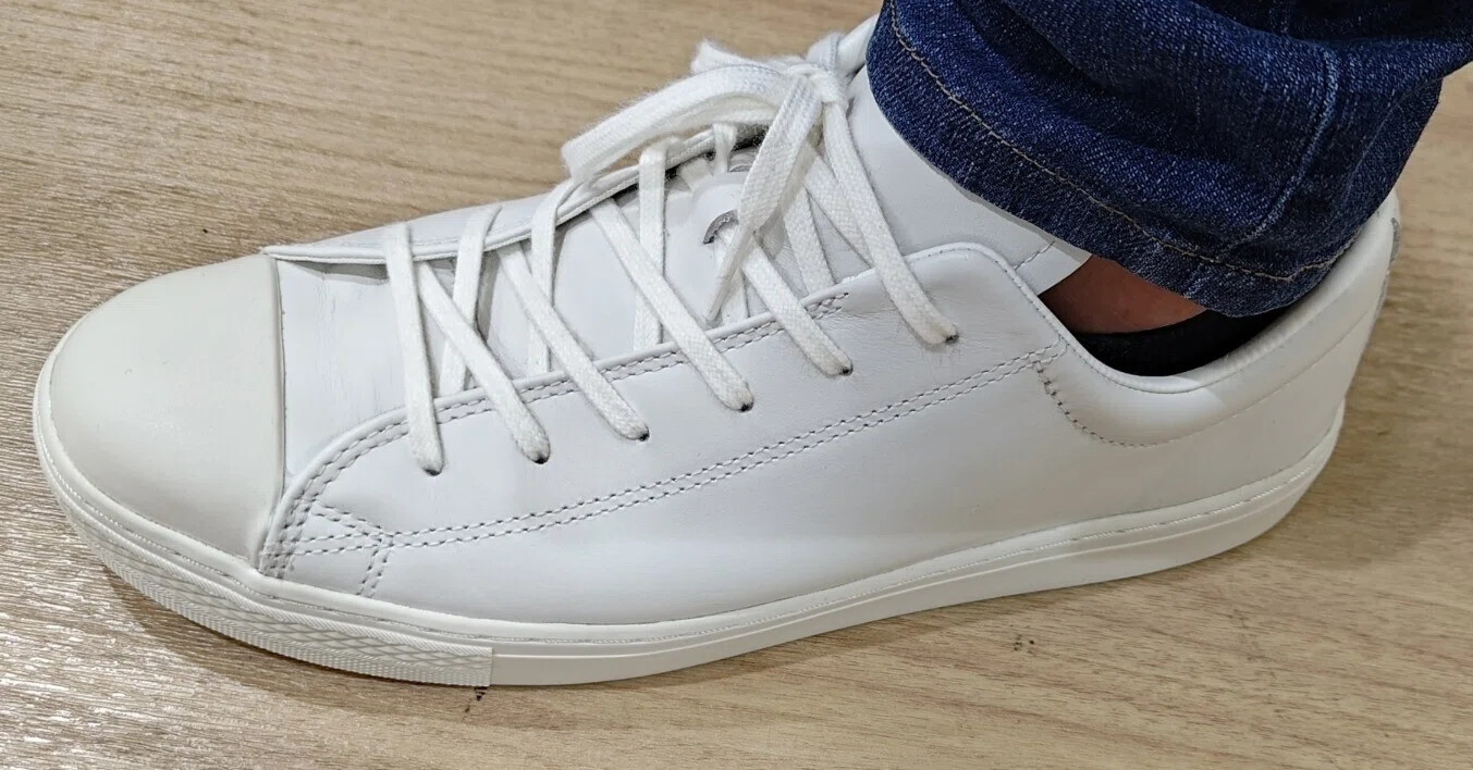 新品　ALL STAR ホワイト スニーカー 本革、白靴の新定番 [コンバース] スニーカー ALL STAR COUPE