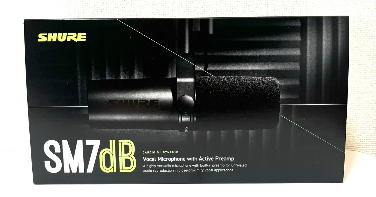 SHURE SM7dB ダイナミックマイク 持ち上げよ アクティブプリアンプ搭載