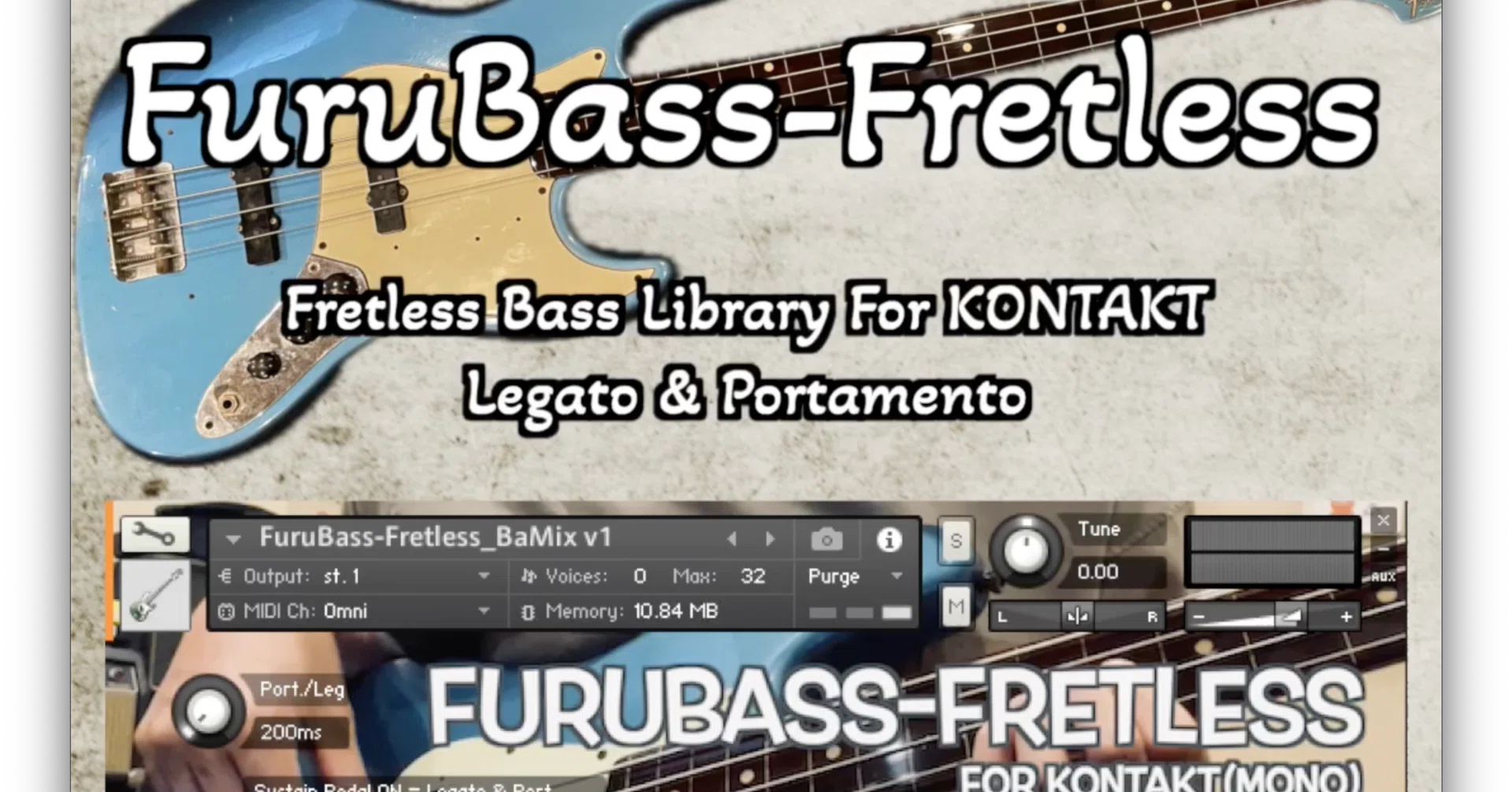 フレットレスベース]第五弾ベース音源リリースしました『FuruBass
