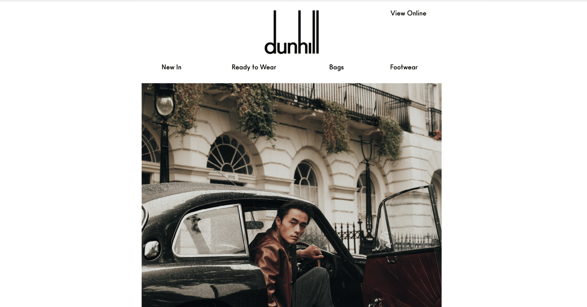 ダンヒルの2024秋冬コレクションの、このクルマは、いったい何でしょ