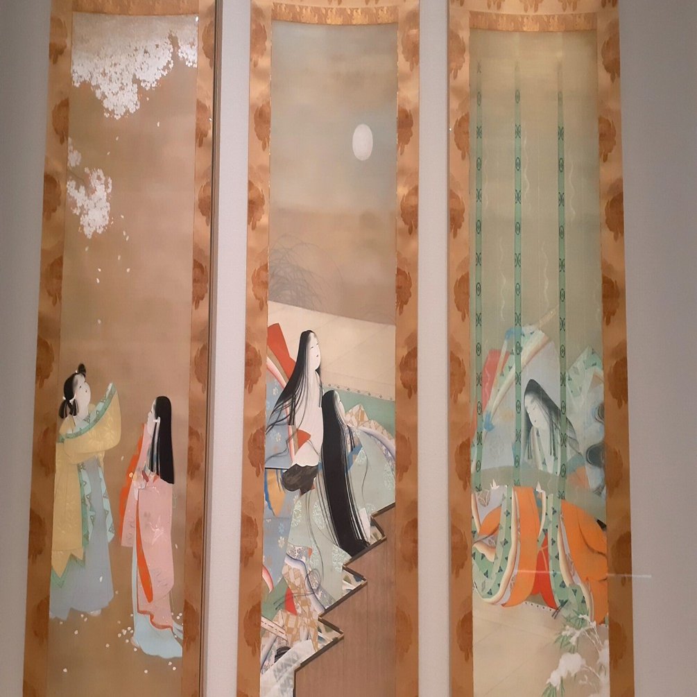 大綱和尚と永楽保全　「雪月花と茶碗図」 大綱和尚と永楽保全「雪月花と茶碗図」