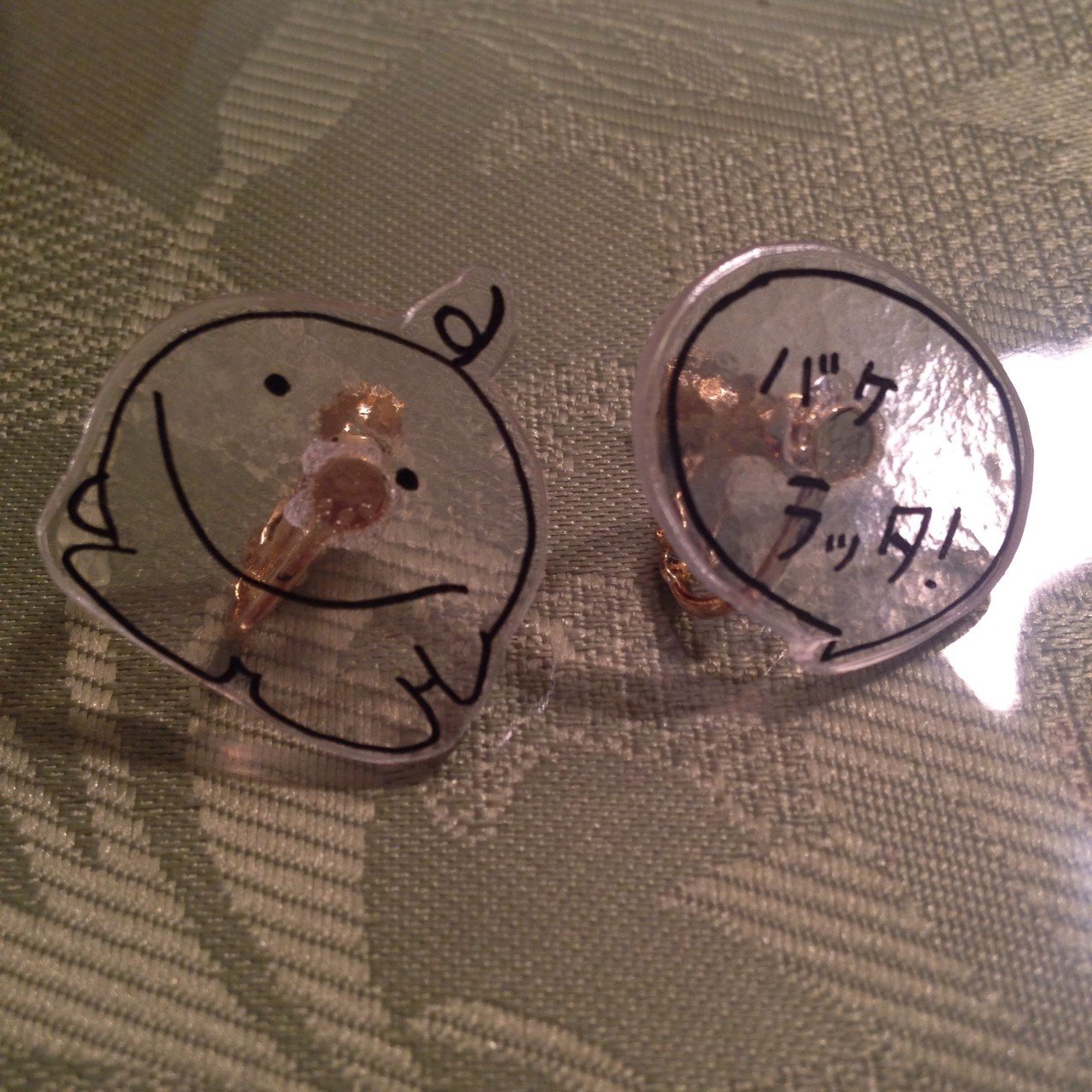 O次郎のイヤリング作りました 中々かわいいくできた 笑 Mimipopo みみぽぽちゃん Note