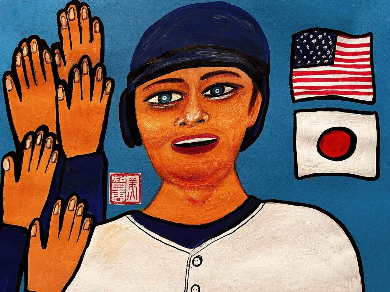 沖縄のピカソ小波津有希」ダウン症重度の息子有希が、22年6歳