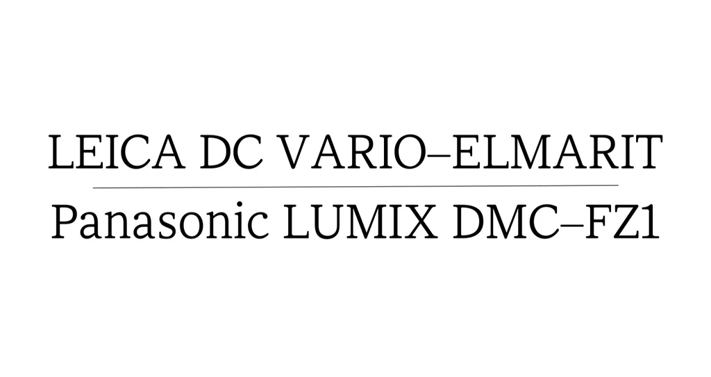File Note Lay Out file. LEICA DC VARIO-ELMARIT|Sasaki Keishun file|note