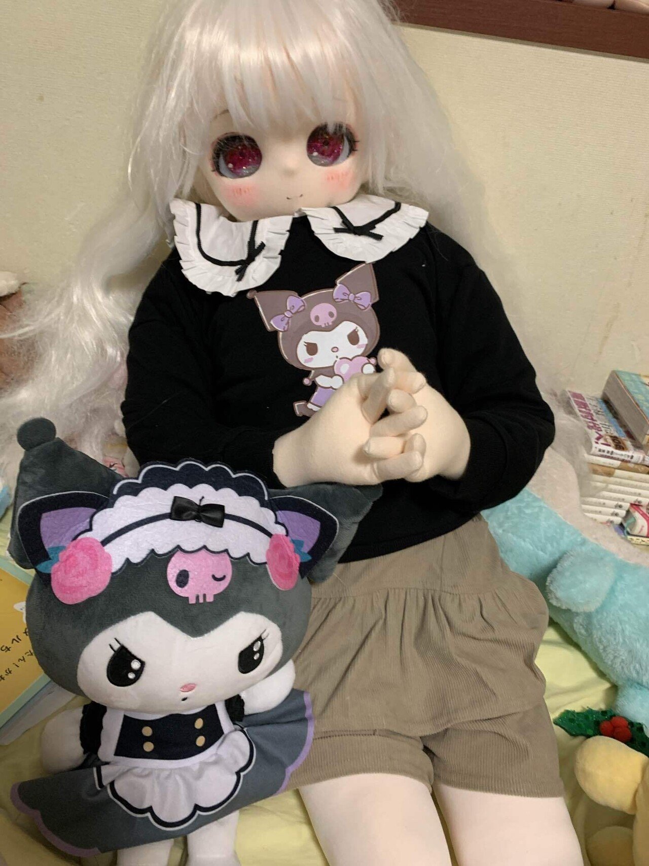 ぬいぐるみ✽アートドール✽親子ぴっぴちゃん✽特大と極々小サイズ ぬいぐるみ✽アートドール✽足可動✽ぴっぴちゃん✽中サイズ