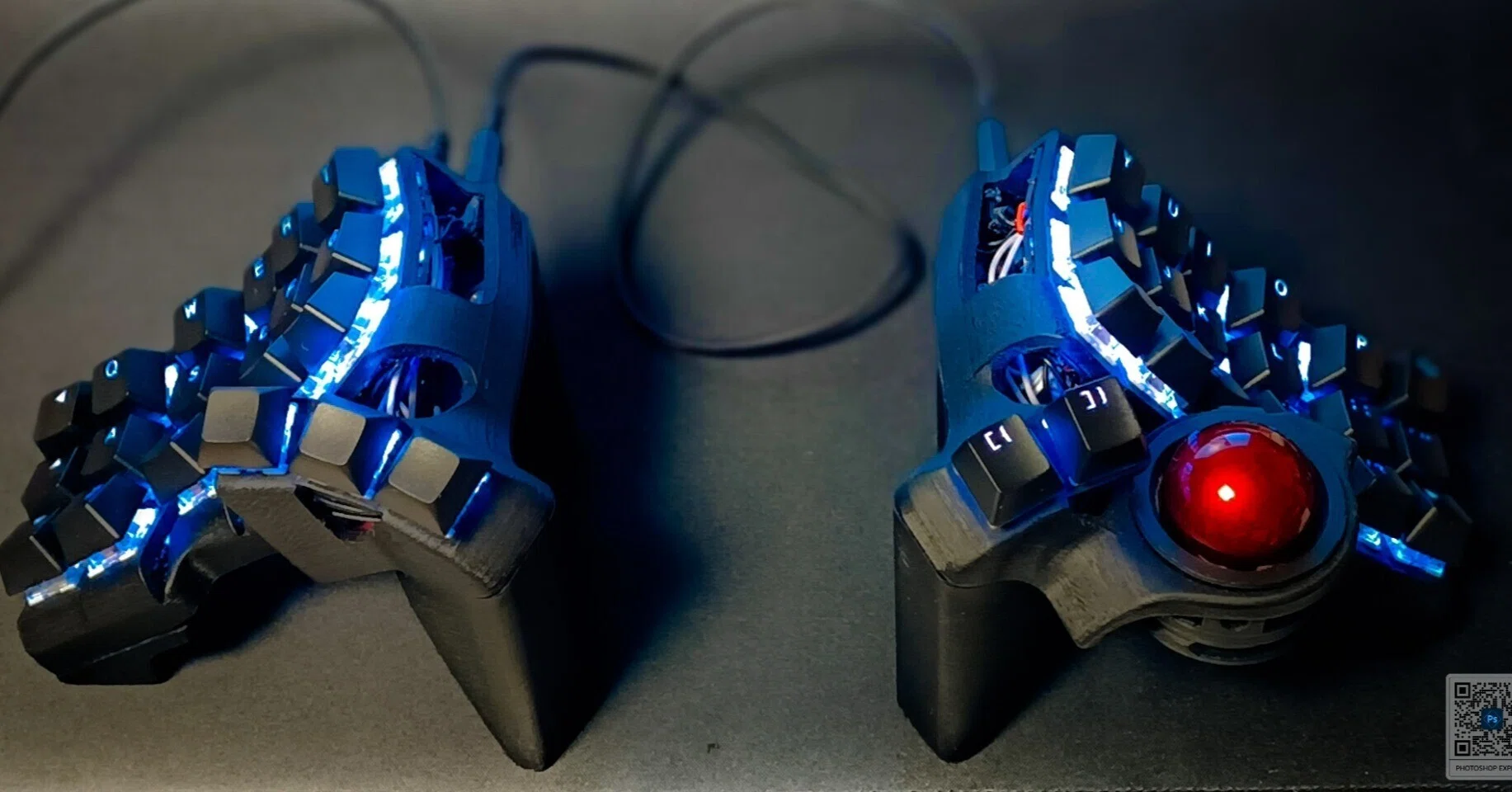 自作キーボード Charybdis Mini】 テントの塗装とボール高さ調整｜punyoon