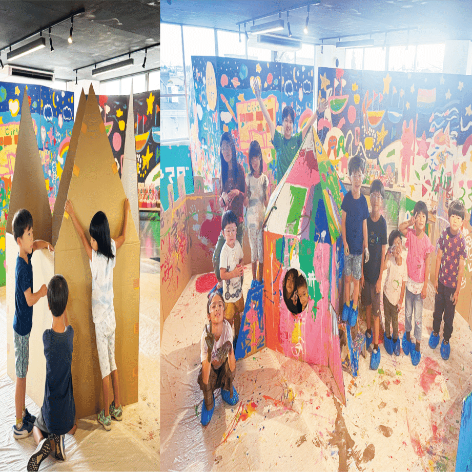 イベントレポ】10/6（日）おおきなダンボール造形をつくろう（ロケット