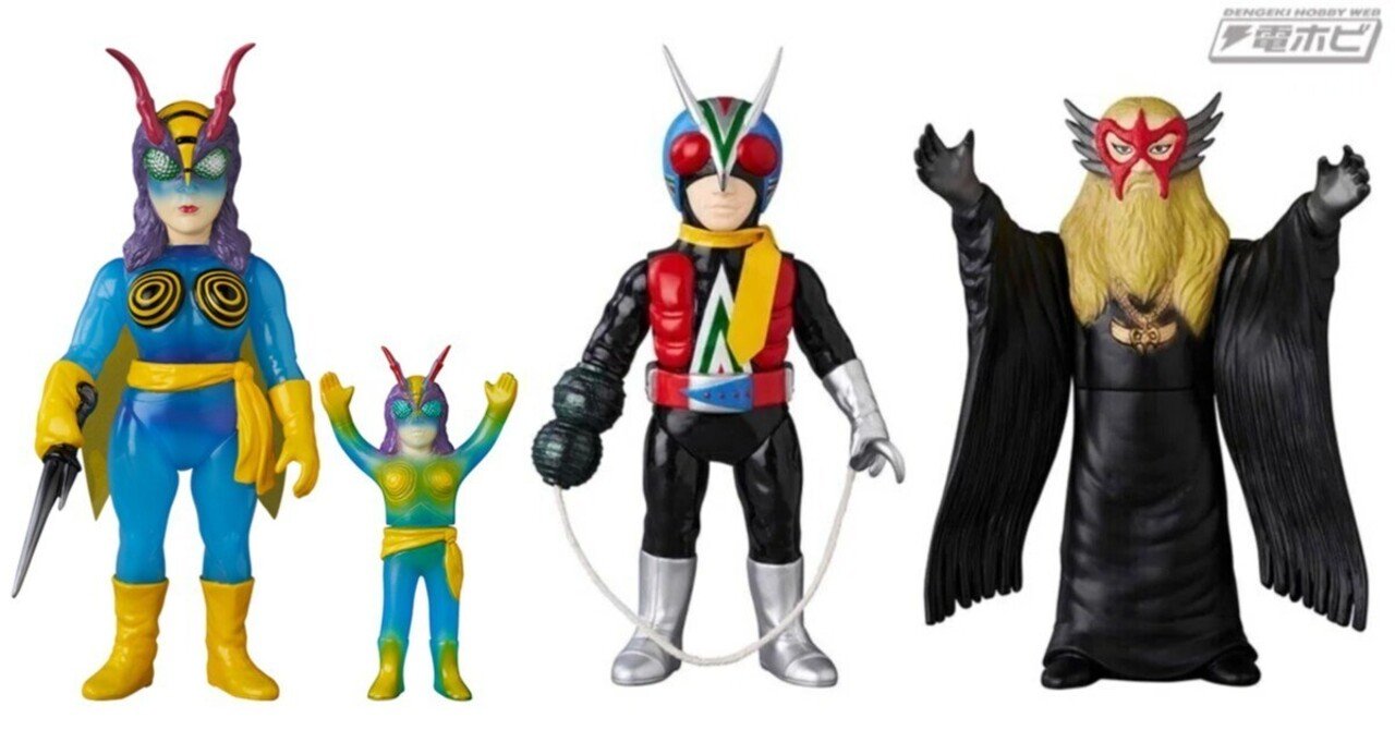 東映レトロソフビコレクションに「仮面ライダー」シリーズの怪人