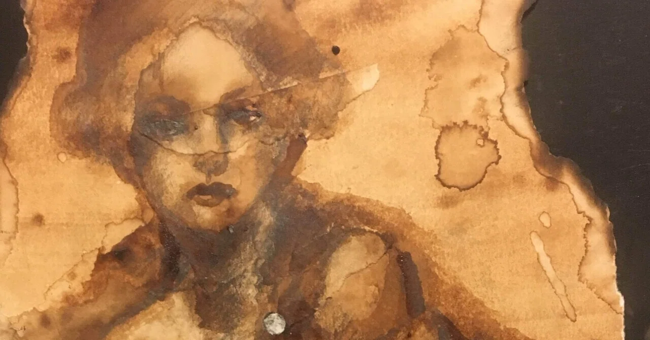 はじめてコーヒーで描いた絵｜minori coffee painting