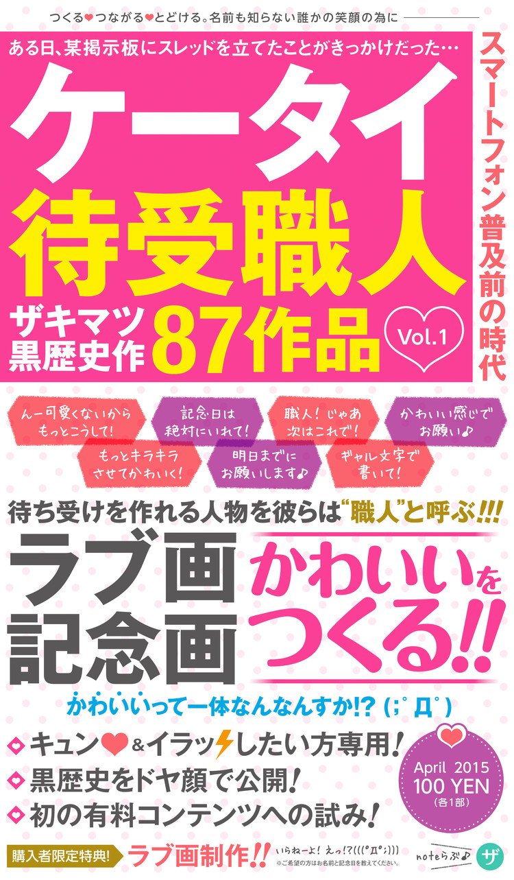 雑誌風 私の黒歴史87作品 全3部構成 Tokchan ザキマツ Note