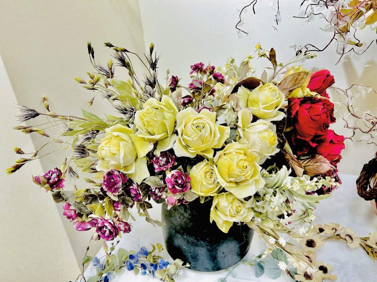  flower 様　アートフラワー　布花 展覧会感想】『阿藤雅恵布花教室の生徒展』驚愕に繊細で美しい布製造花