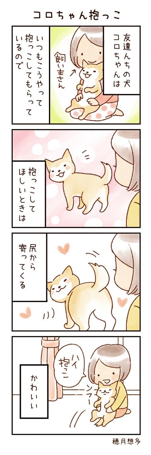 コロちゃん抱っこ 穂月想多 漫画 イラスト Note コロちゃん抱っこ 穂月想多 漫画 イラスト Note