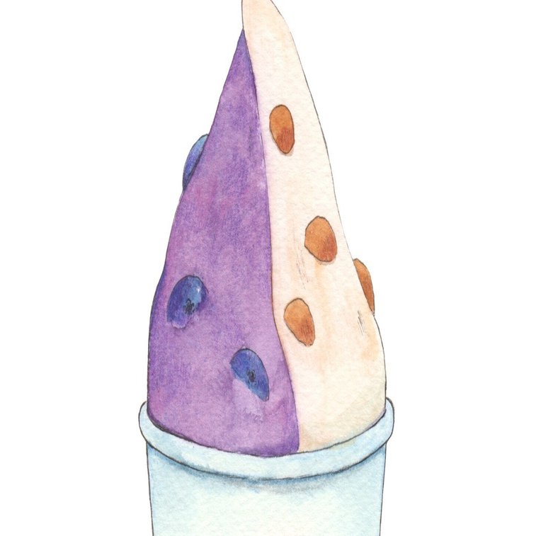 ジェラートのイラスト｜坂之下しま