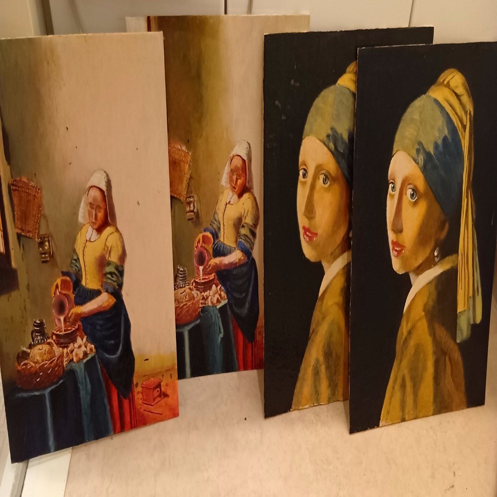 AIの描いたフェルメール画像を油絵にする』2作目｜フェルメールAI