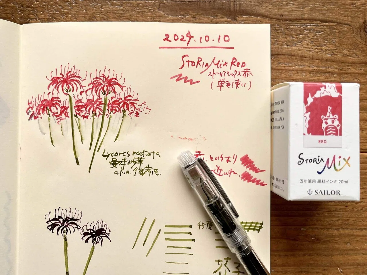観に行く機会はなさそうなので筆ニブで彼岸花を落書きする｜サルぶん。