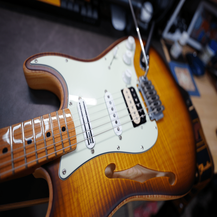 オリジナルMODストラトキャスターのリアピックアップを決める。EVH