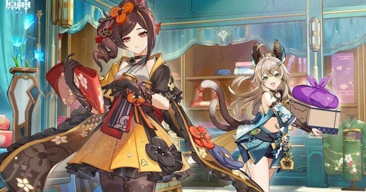 千織　原神　B2タペストリー　フォンテーヌ 原神】千織のイラストが公開。フォンテーヌの服屋“千織屋”の店主