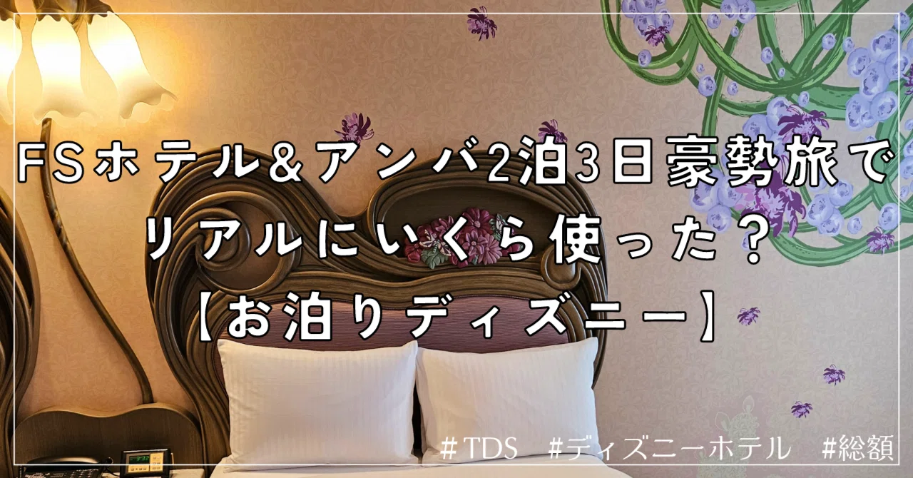 FSホテル＆アンバ2泊3日豪勢旅でリアルにいくら使った？【お泊り 
